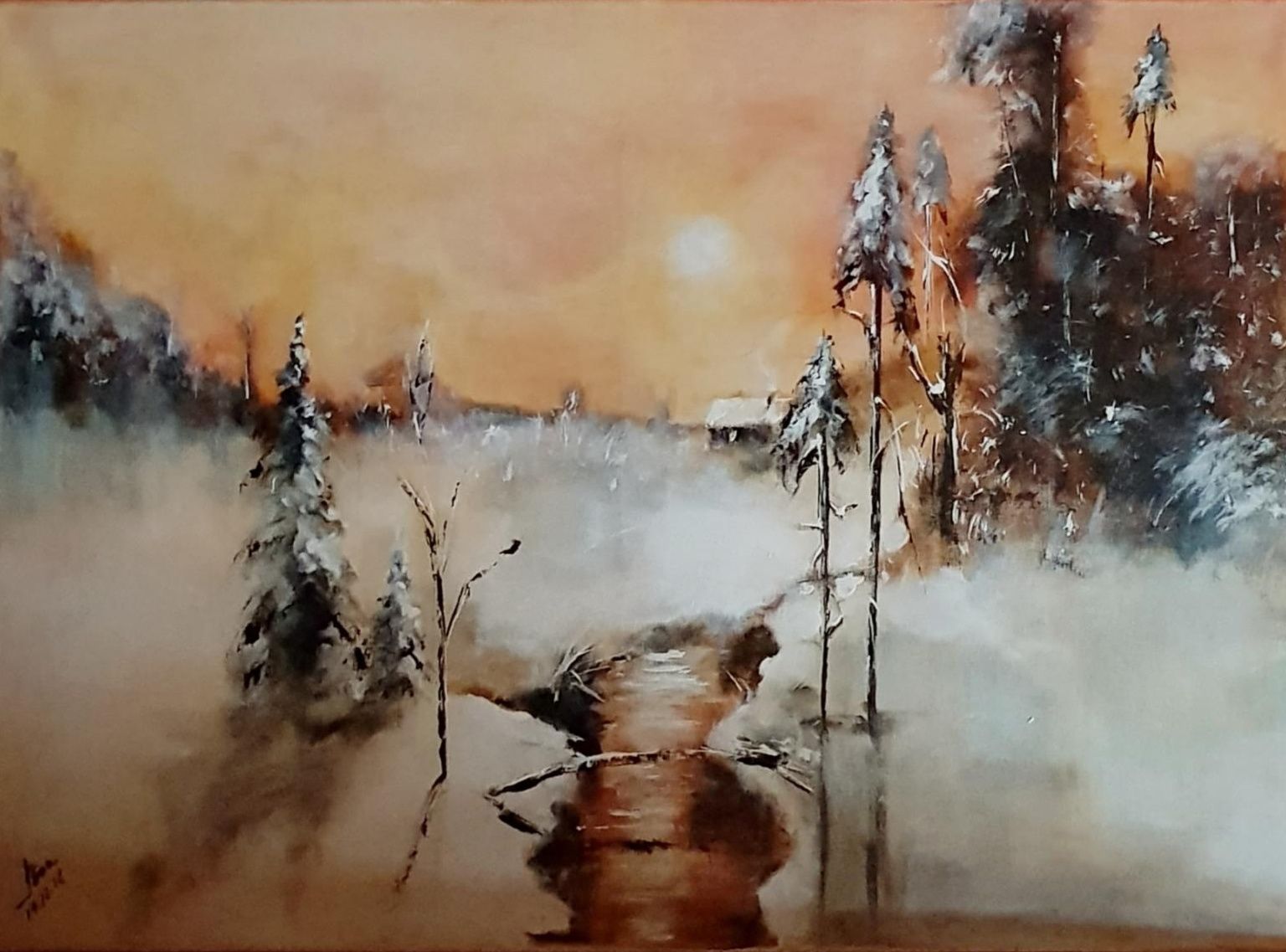 ArteDiAlina.com painting: cold sun